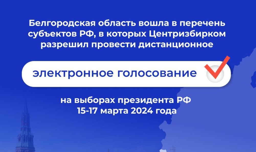 Белгородцы смогут принять участие в выборах президента в онлайн-формате.