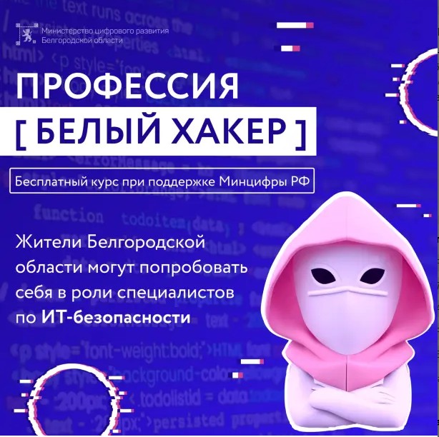 Белгородцы могут стать участниками бесплатного онлайн-курса «Профессия – белый хакер».