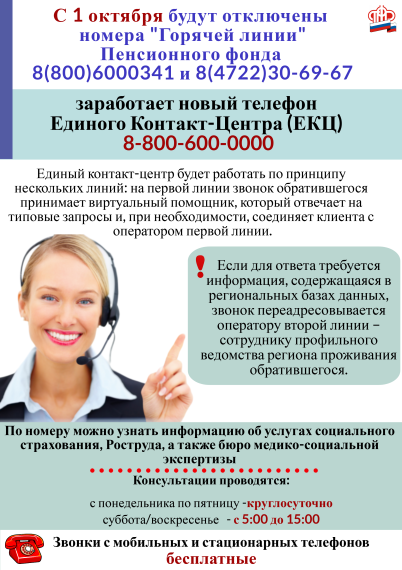 С 1 октября заработает Единый Контакт-Центр (ЕКЦ).